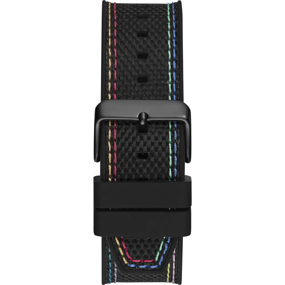 Guess Energy Black Dial & Case with Black Rubber Strap - GW0701G1