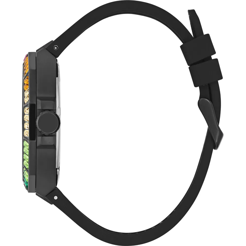 Guess Energy Black Dial & Case with Black Rubber Strap - GW0701G1
