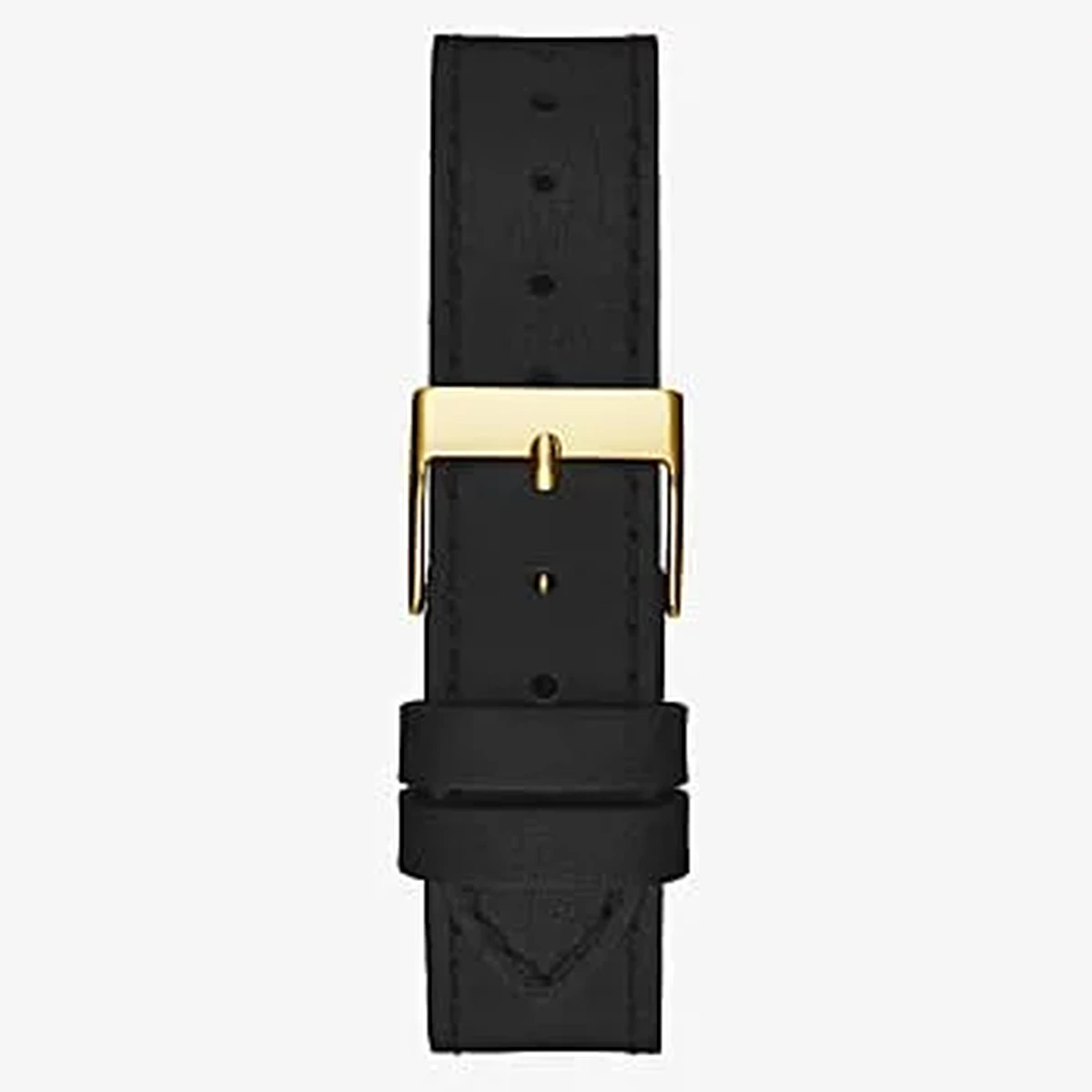 Guess Fame Womens Gold Tone Case & Genuine Black Leather Watch - GW0504L5