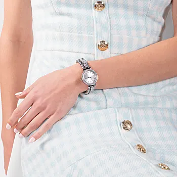 Guess Gala Silver Tone Case Silver Tone Stainless Steel Watch - GW0401L1