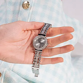 Guess Gala Silver Tone Case Silver Tone Stainless Steel Watch - GW0401L1