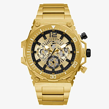 Guess Gents Exposure Gold Tone Case Gold Tone Stainless Steel Watch - GW0324G2