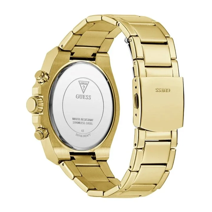 Guess Gents Fury Gold Tone Case & Band Multi-Fumction Watch - GW0899G2