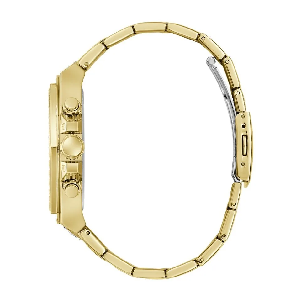 Guess Gents Fury Gold Tone Case & Band Multi-Fumction Watch - GW0899G2