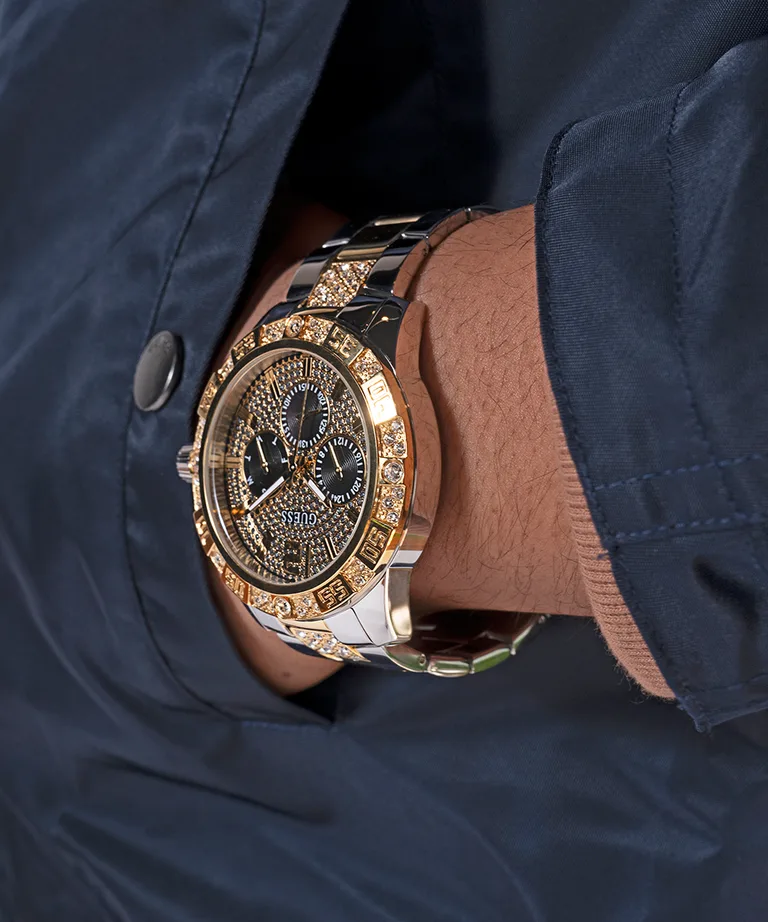 Guess Gents Majestic Crystal Set Multi-Function Watch - GW0796G3
