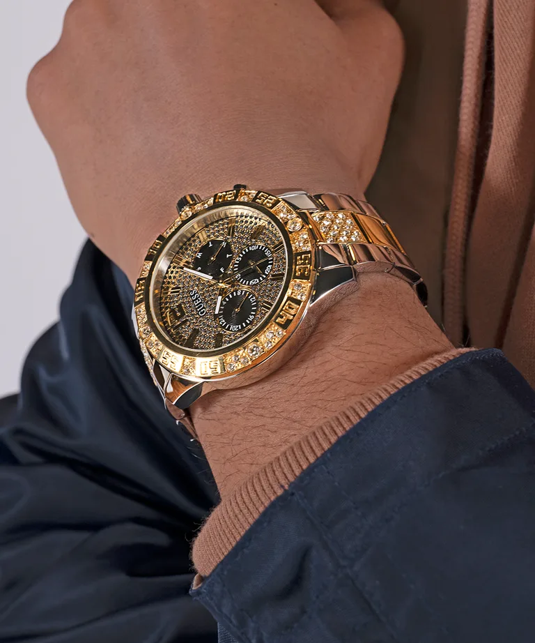 Guess Gents Majestic Crystal Set Multi-Function Watch - GW0796G3