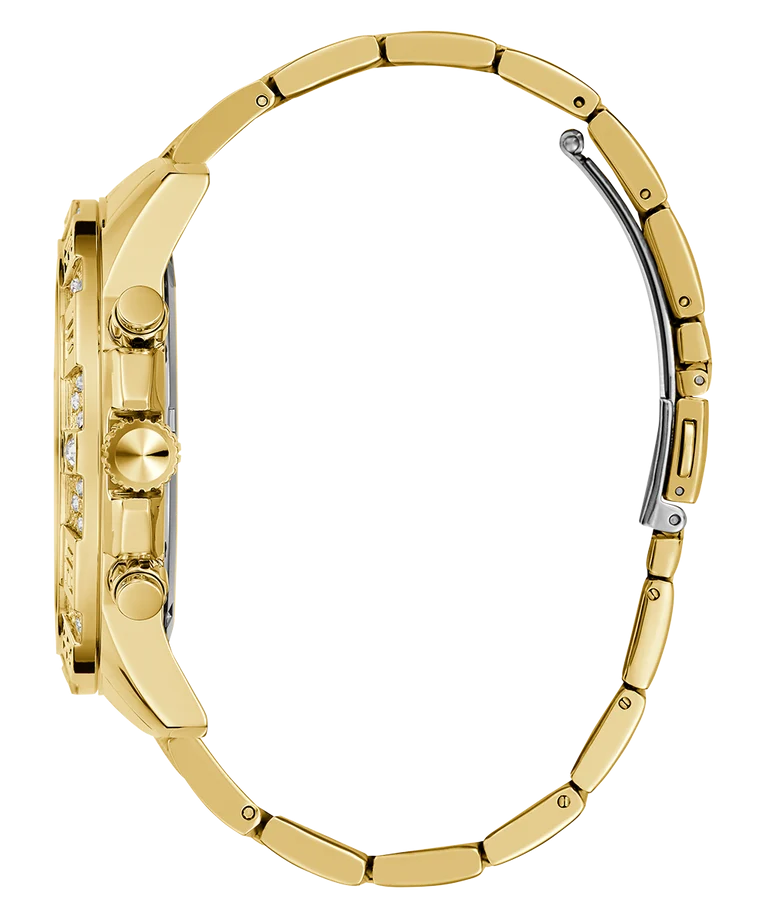 Guess Gents Majesty Crystal Set Gold Dial/Case & Band Watch - GW0796G2