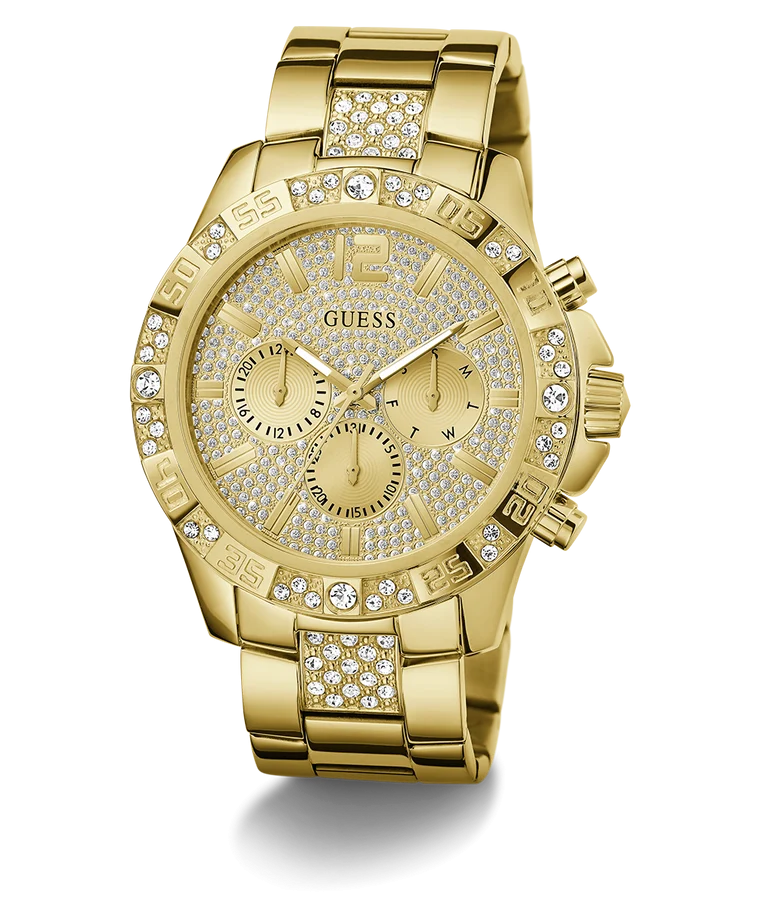 Guess Gents Majesty Crystal Set Gold Dial/Case & Band Watch - GW0796G2