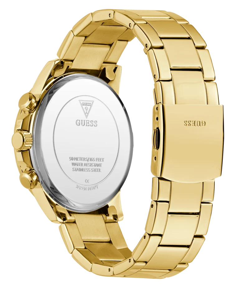 Guess Gents Walker Black Dial, Gold Tone Multi-Function Watch - GW0900G3
