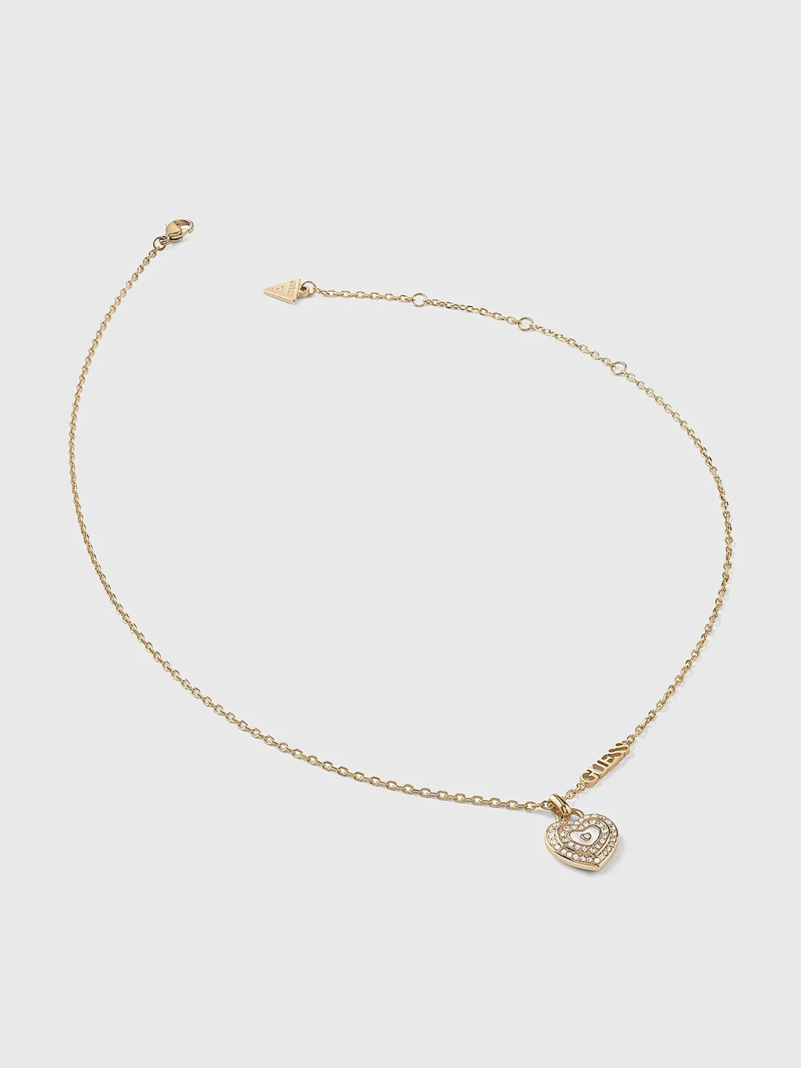 GUESS Gold Amami Mother of Pearl Heart Necklace – UBN04026JWYGWHT