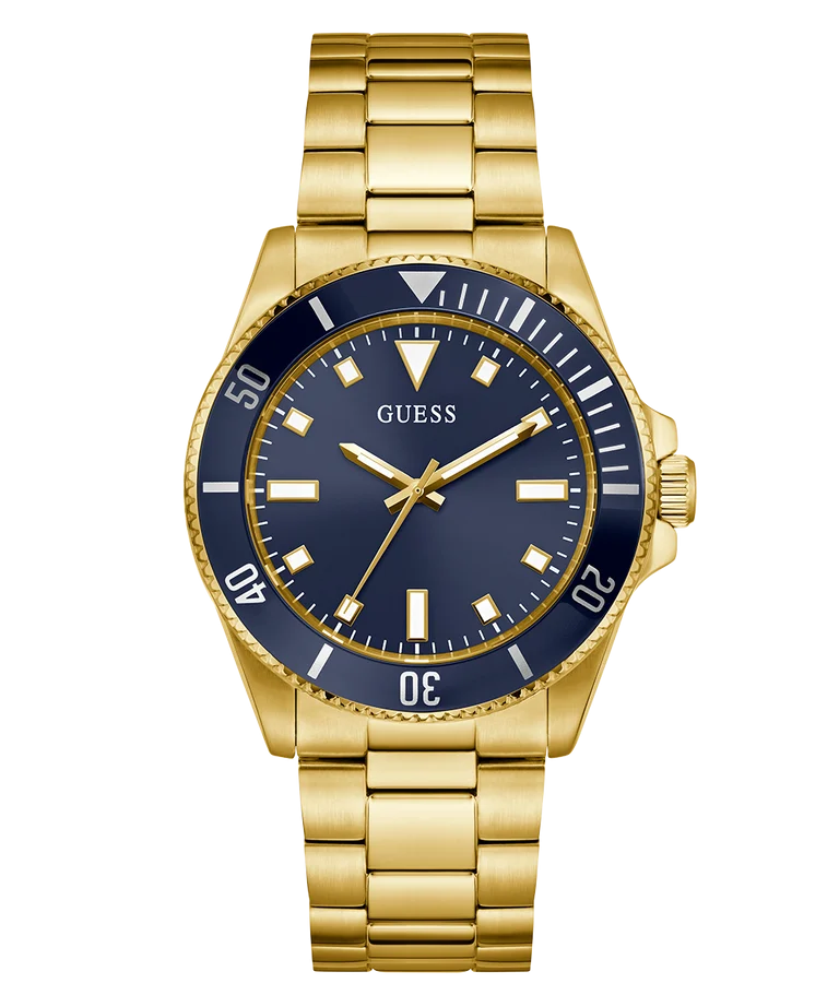 Guess Gold cliff blue dial watch - GW0968G2