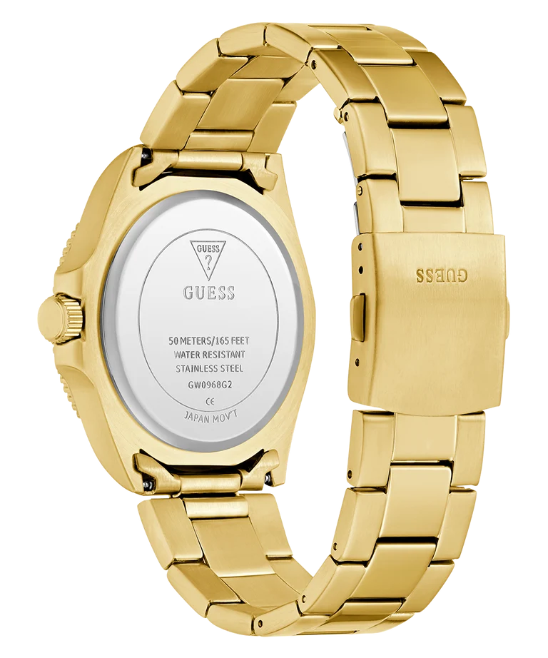 Guess Gold cliff blue dial watch - GW0968G2