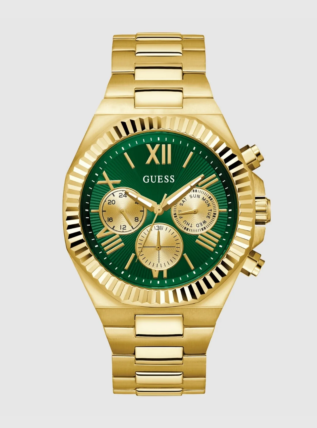 Guess Gold Equity Green Link Watch - GW0703G2