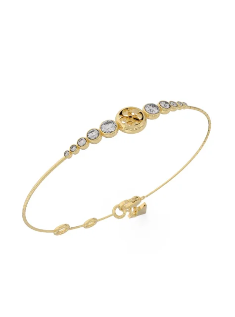 Guess Gold Tone 4G Logo Crystal Bracelet