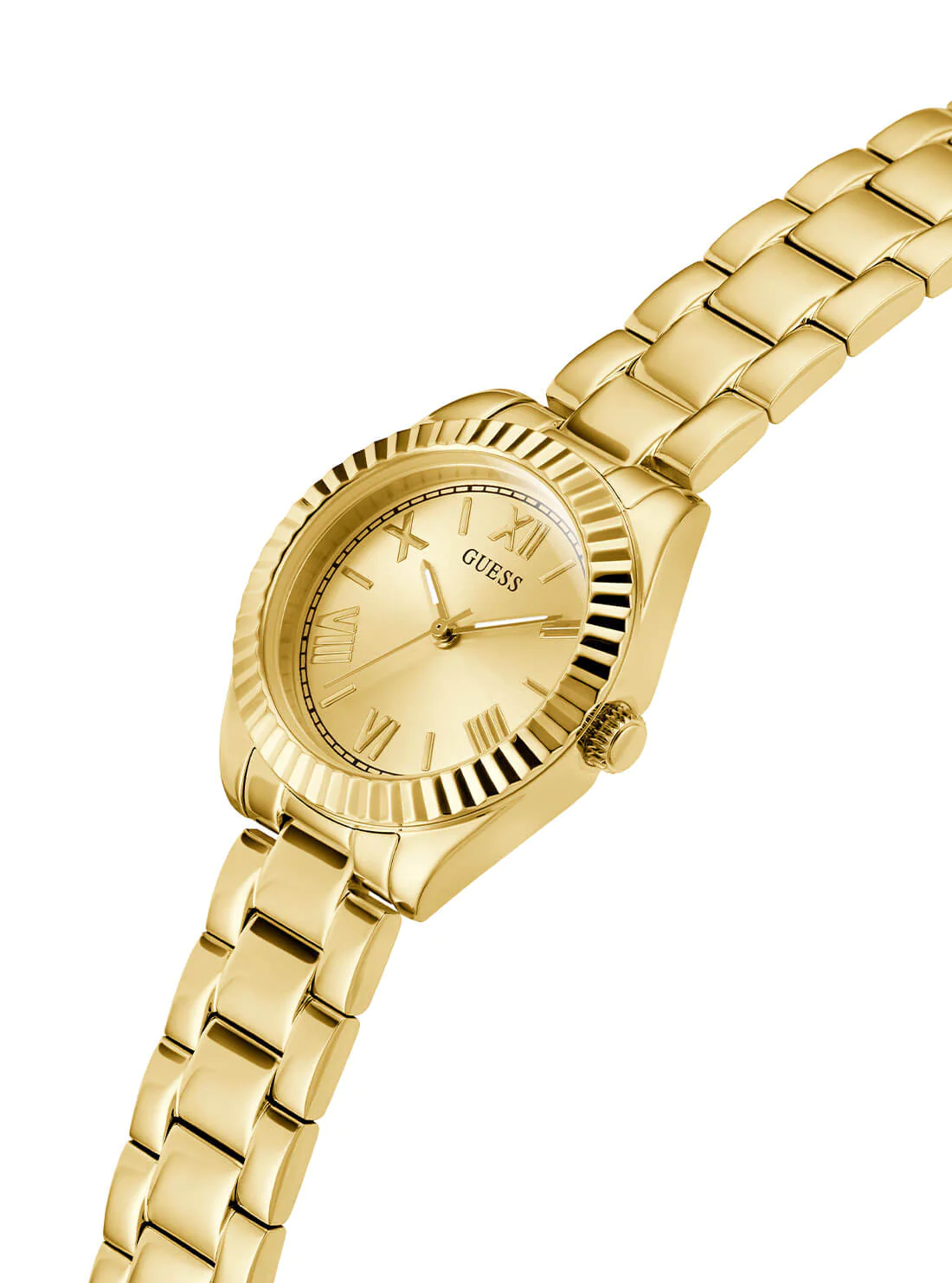 Guess Gold Tone Mini Luna Vintage Link Watch - GW0687L2