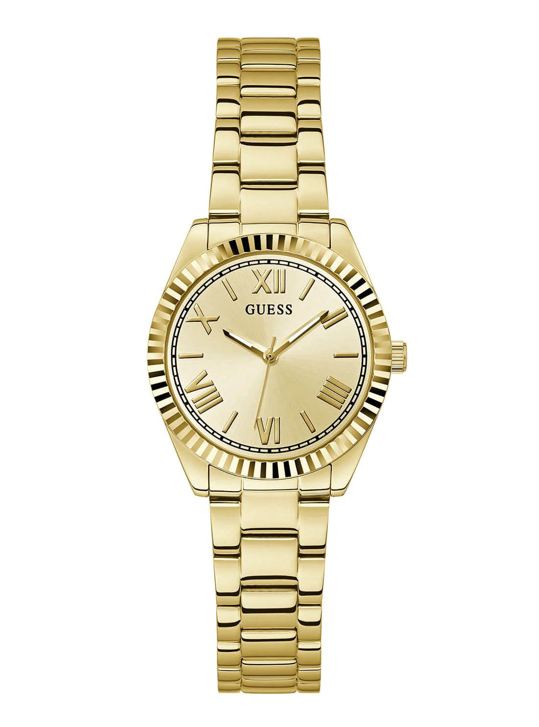 Guess Gold Tone Mini Luna Vintage Link Watch - GW0687L2