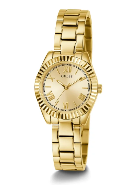 Guess Gold Tone Mini Luna Vintage Link Watch - GW0687L2