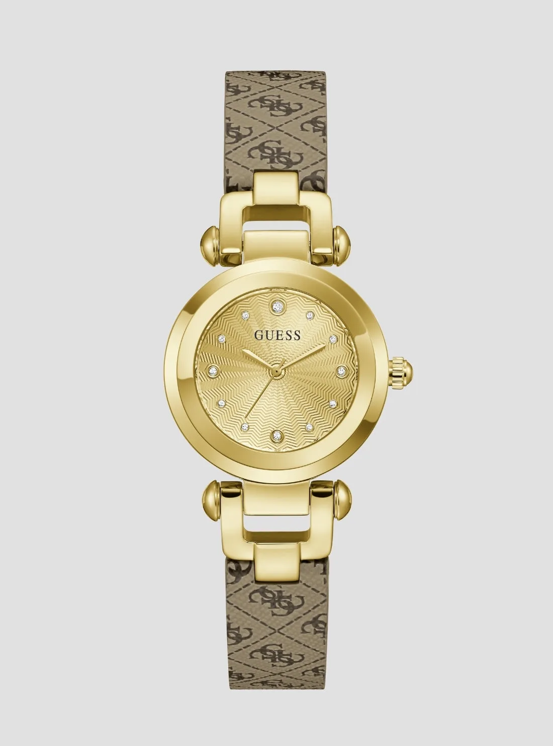 Guess GW1021L2 Brown Logo Gold Ginger Watch
