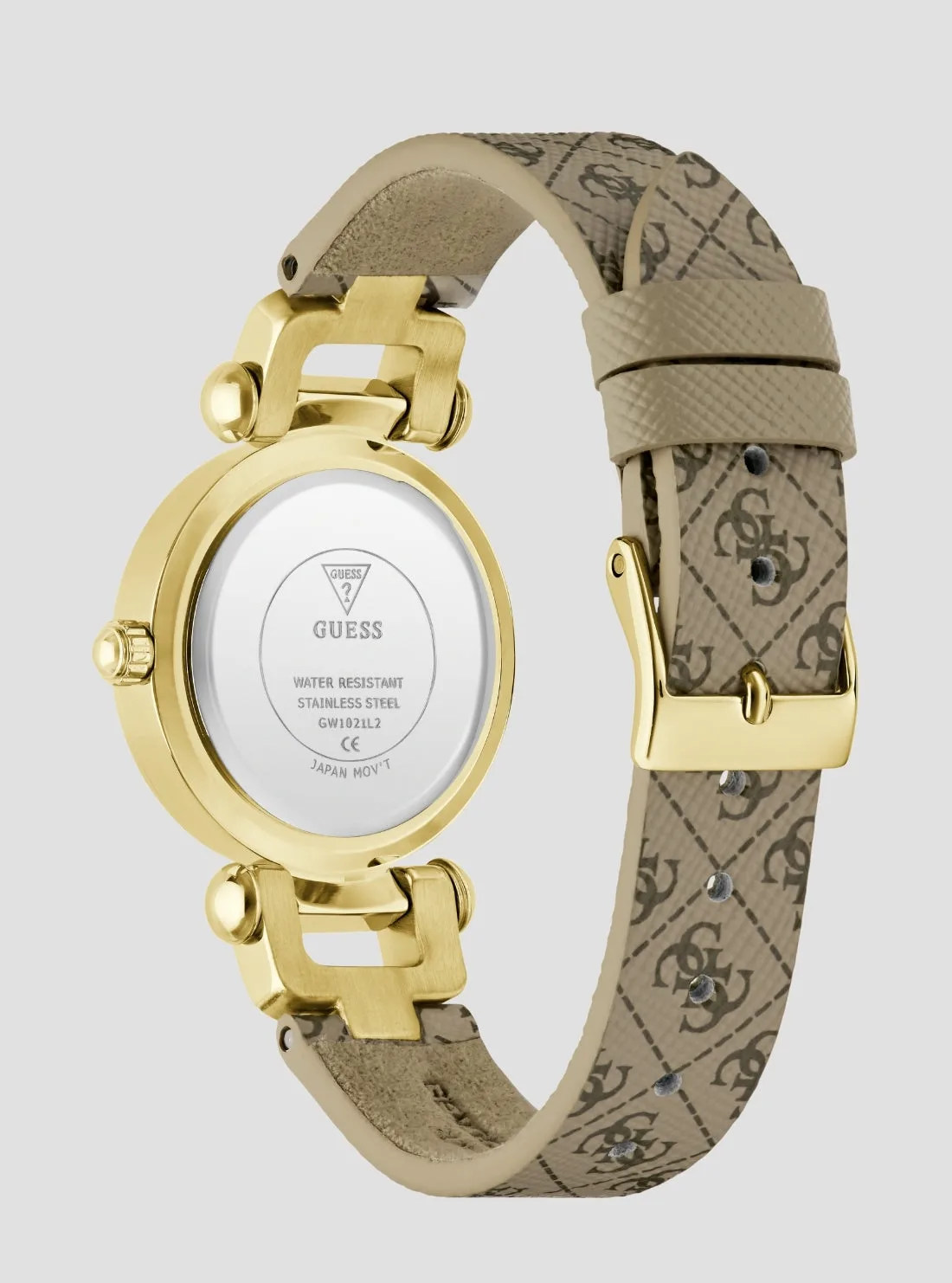 Guess GW1021L2 Brown Logo Gold Ginger Watch