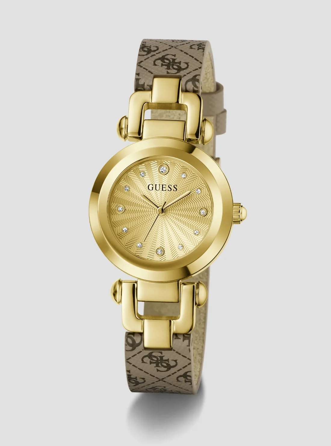 Guess GW1021L2 Brown Logo Gold Ginger Watch