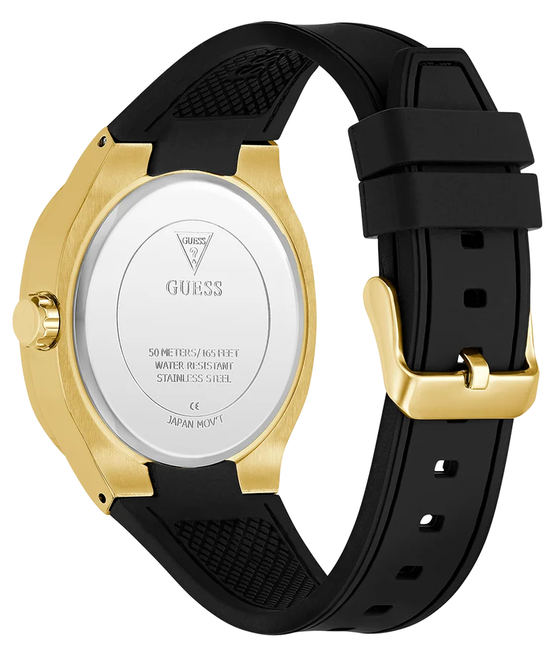 GUESS Headline GW1005G2 Mens Black Gold Tone Analog Watch