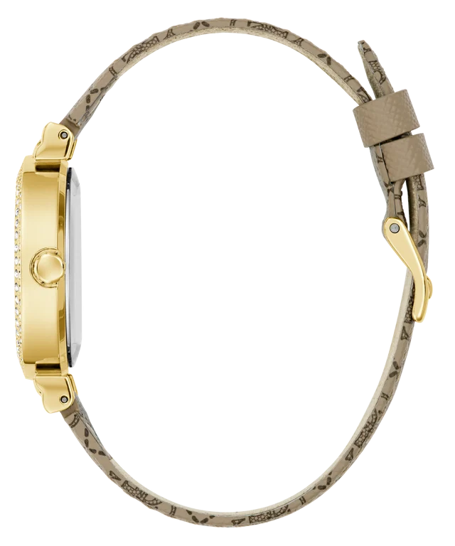 GUESS Ladies Beige Gold Tone Analog Watch - GW0943L2