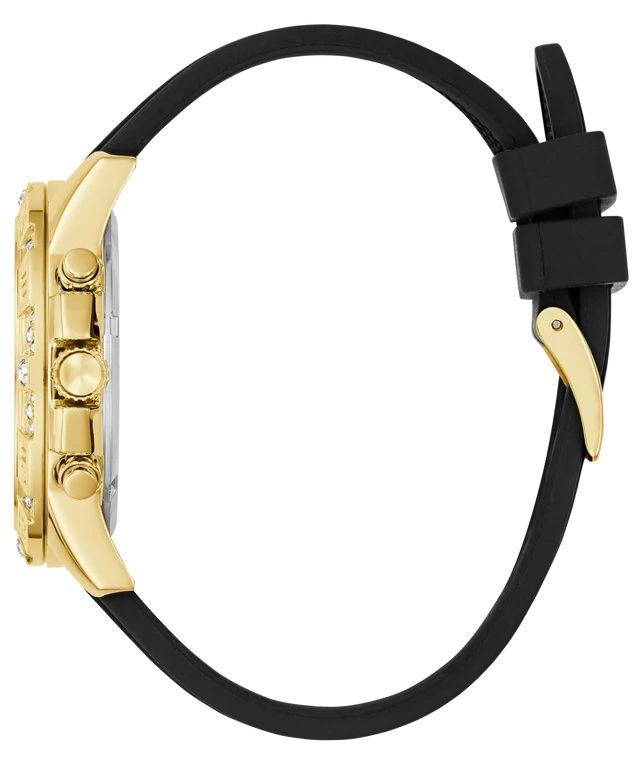 GUESS Ladies Black Gold Tone Multi-function Watch - GW0772L5