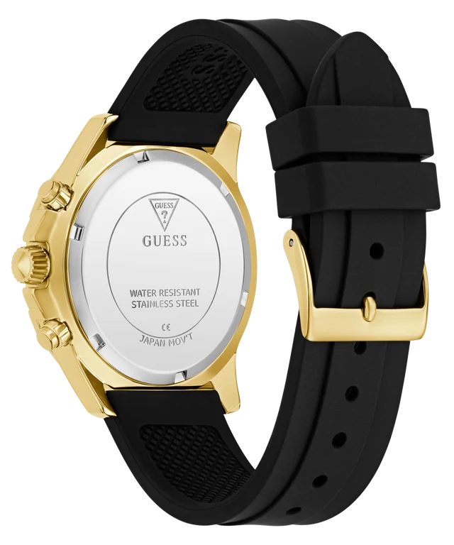 GUESS Ladies Black Gold Tone Multi-function Watch - GW0772L5