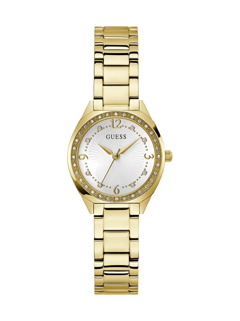 Guess Ladies Charlotte White Dial Quartz Analog Gold Tone - GW0767L2