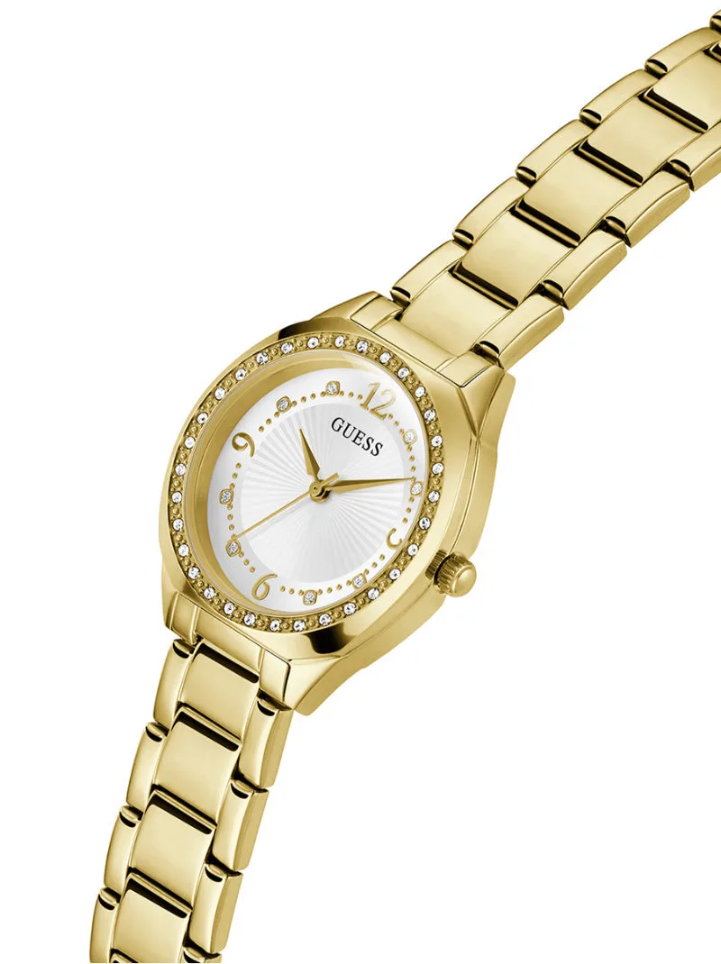 Guess Ladies Charlotte White Dial Quartz Analog Gold Tone - GW0767L2