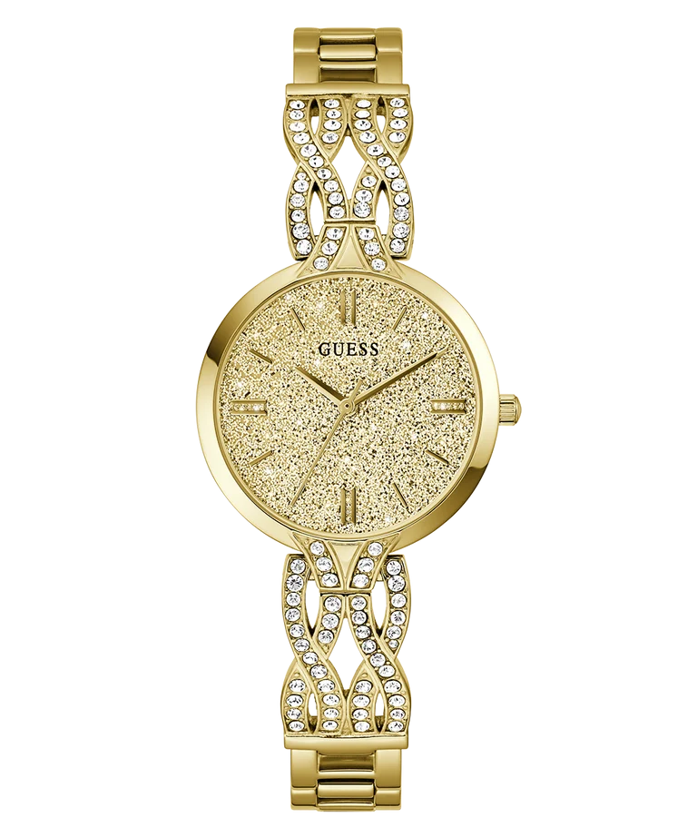 Guess Ladies Coral Glitz Gold Tone Watch - GW0868L2
