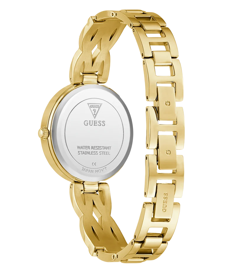 Guess Ladies Coral Glitz Gold Tone Watch - GW0868L2