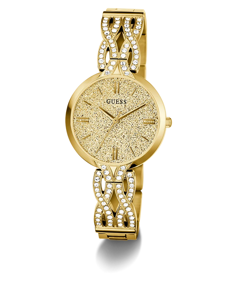 Guess Ladies Coral Glitz Gold Tone Watch - GW0868L2