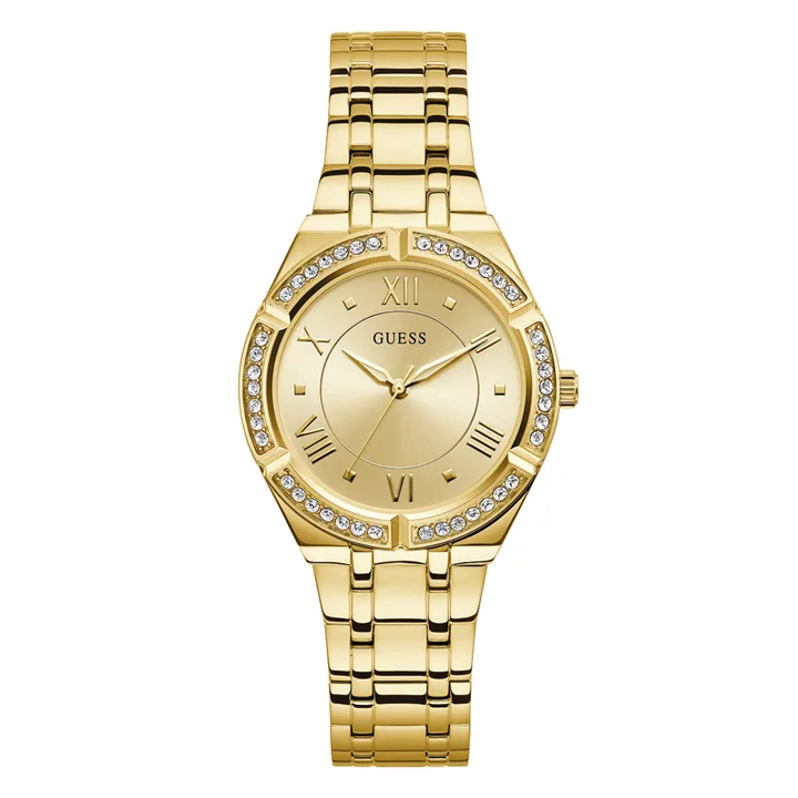 Guess Ladies Cosmo Gold Dial Gold Case & Strap - GW0033L2