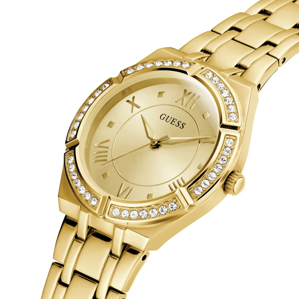 Guess Ladies Cosmo Gold Dial Gold Case & Strap - GW0033L2