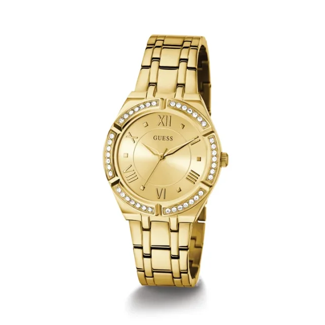 Guess Ladies Cosmo Gold Dial Gold Case & Strap - GW0033L2