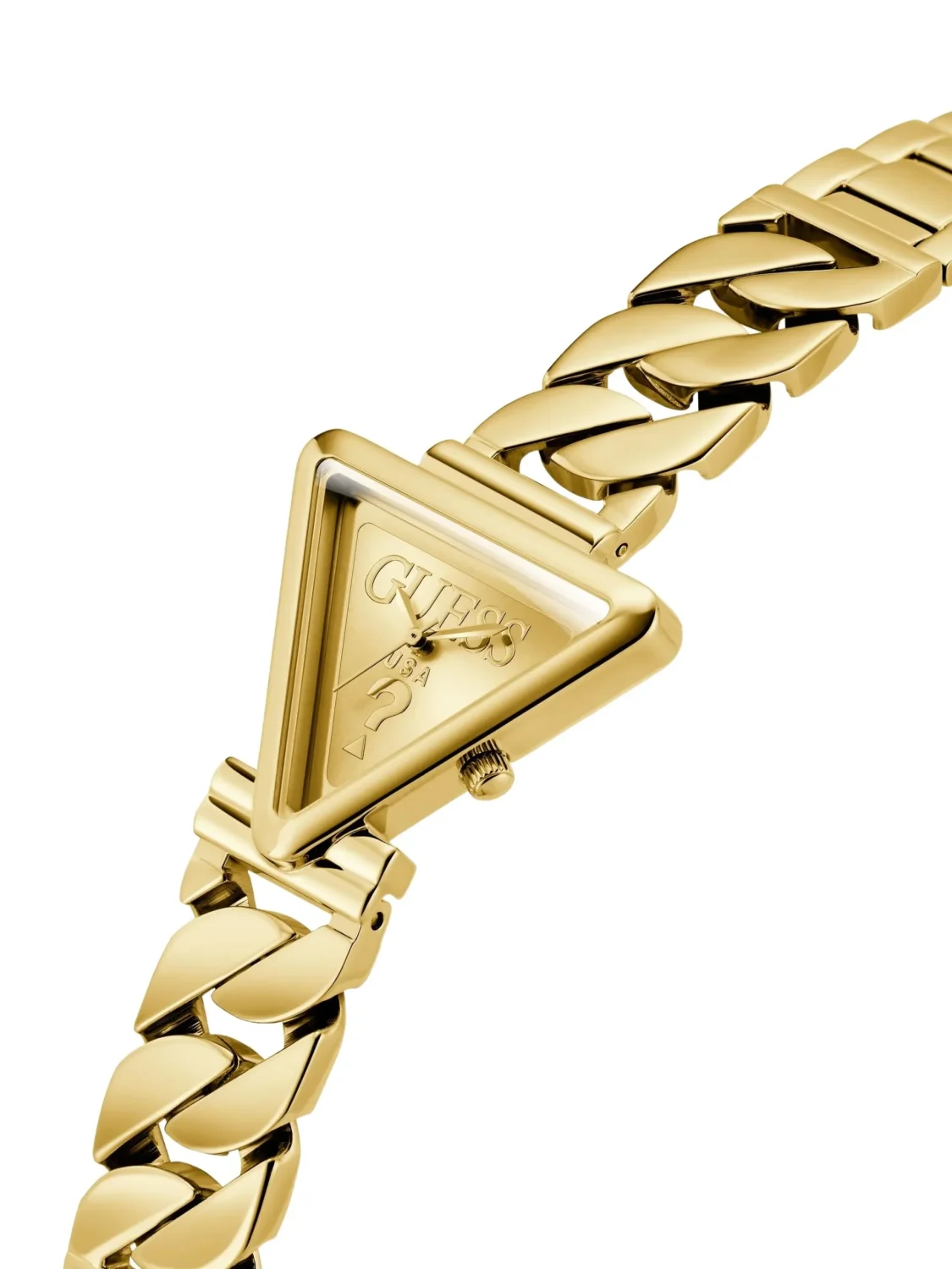 Guess Ladies Fame Triangle Case Gold Case & Band - GW0859L2