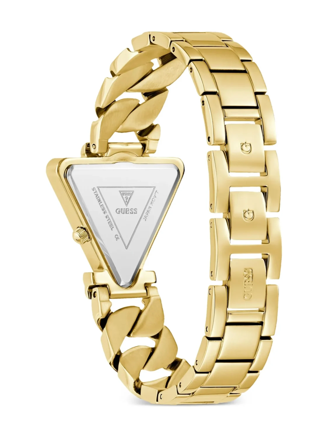 Guess Ladies Fame Triangle Case Gold Case & Band - GW0859L2