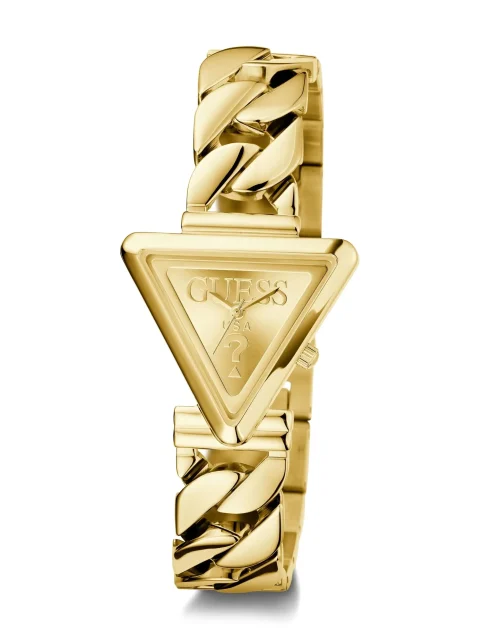 Guess Ladies Fame Triangle Case Gold Case & Band - GW0859L2
