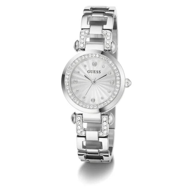 Guess Ladies Ginger Silver Dial, Silver Case & Band - GW0869L3