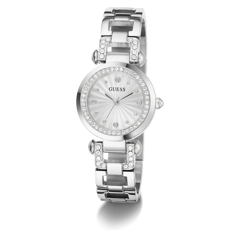 Guess Ladies Ginger Silver Dial, Silver Case & Band - GW0869L3