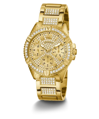 Guess Ladies Gold Dial, Case & Band Multi-Function Analog Watch - W1156L2