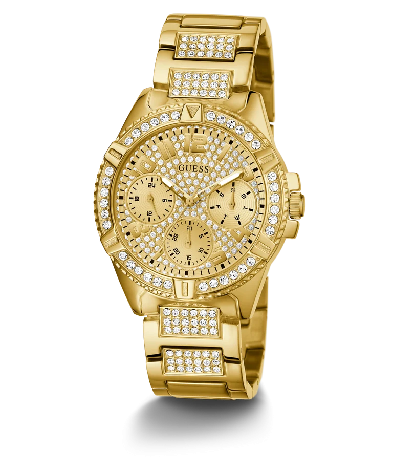 Guess Ladies Gold Dial, Case & Band Multi-Function Analog Watch - W1156L2