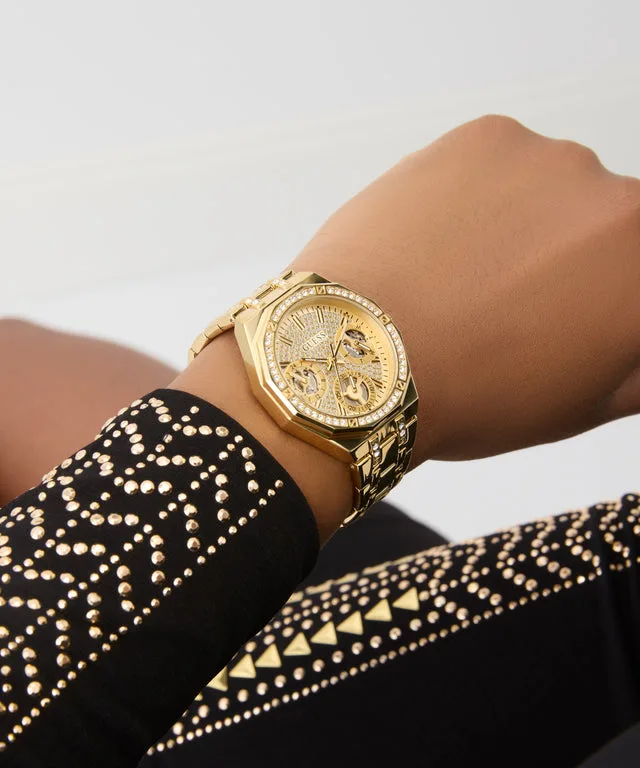 GUESS Ladies Gold Tone Multi-function Watch - GW0988L2