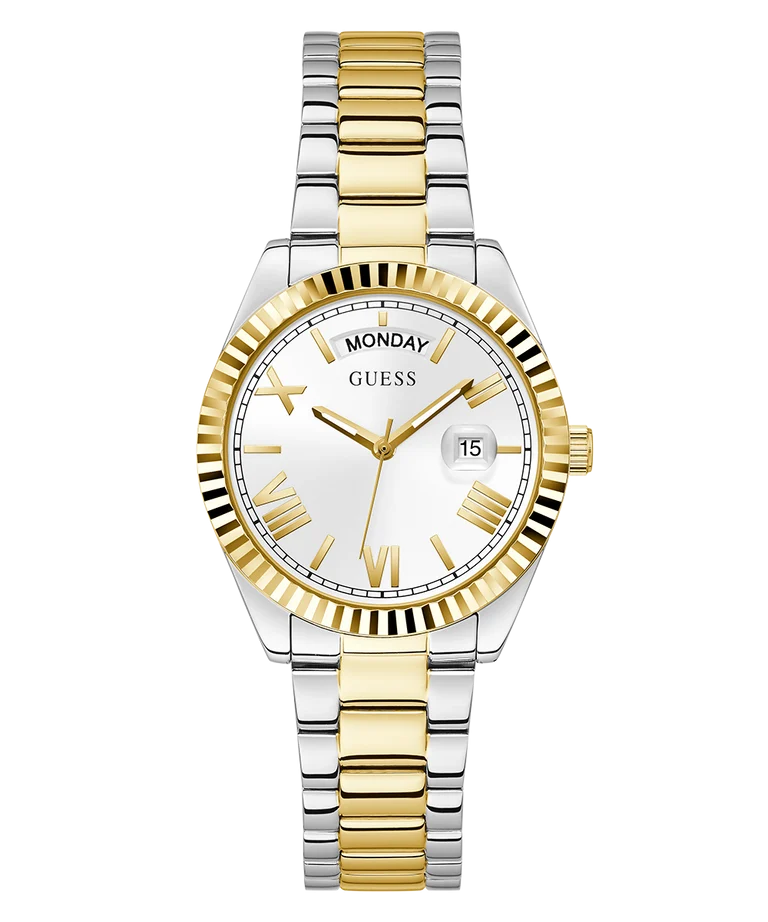 Guess Ladies Luna 2-Tone Gold & Silver Day/Date Watch - GW0308L6