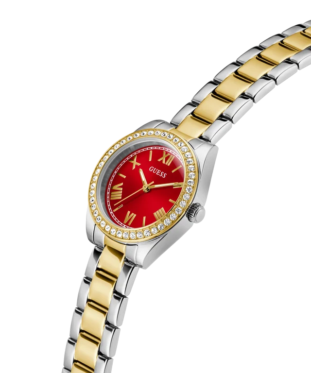 GUESS Ladies Mini Luna 2-Tone Analog Watch - GW0841L8