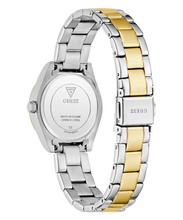 GUESS Ladies Mini Luna 2-Tone Analog Watch - GW0841L8