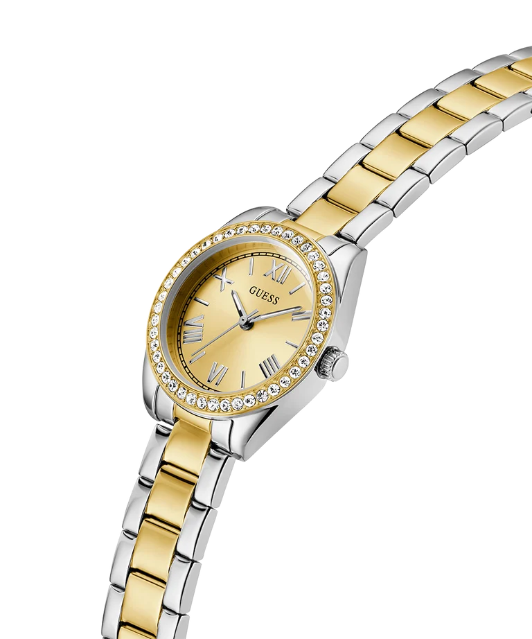 Guess Ladies Mini Luna Gold / Silver Tone, Gold Dial - GW0841L2
