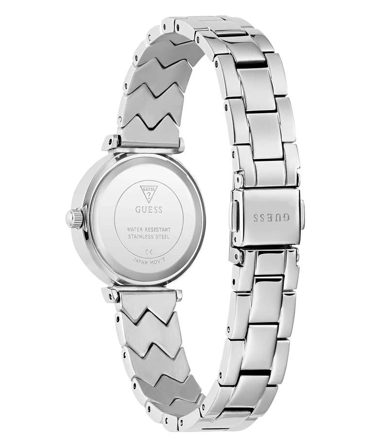 Guess Ladies Mini Rumour Silver Dial, Silver Case & Band - GW0839L4
