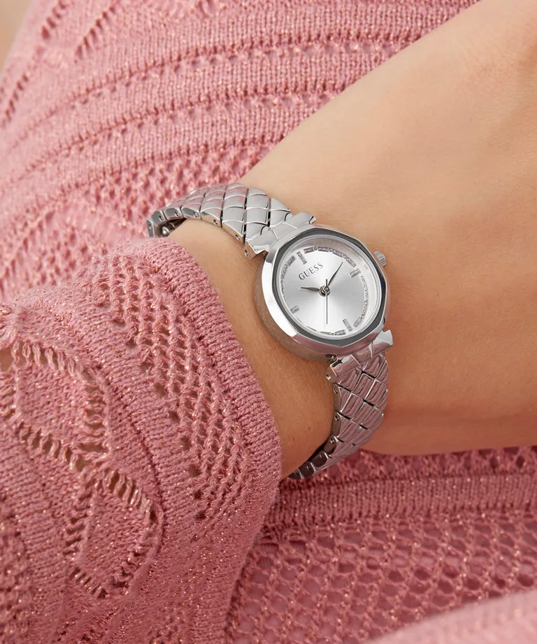 Guess Ladies Mini Rumour Silver Dial, Silver Case & Band - GW0839L4